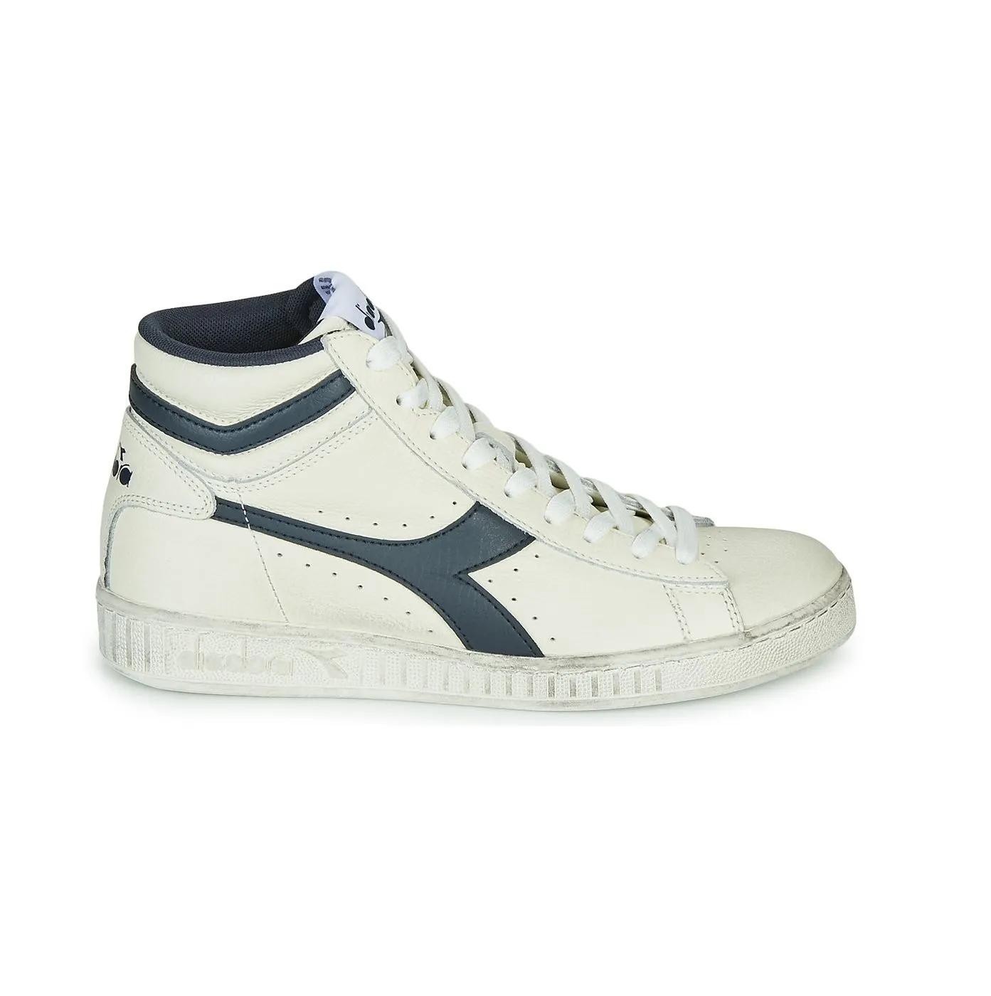 Diadora Game L High Waxed Bianco Blu