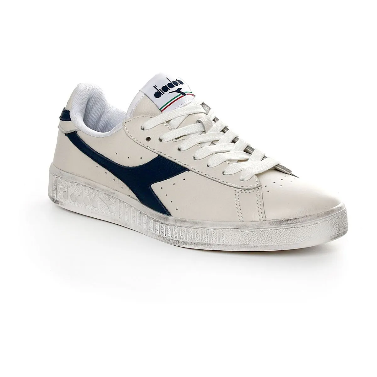 Diadora Game L Low Waxed White Blue