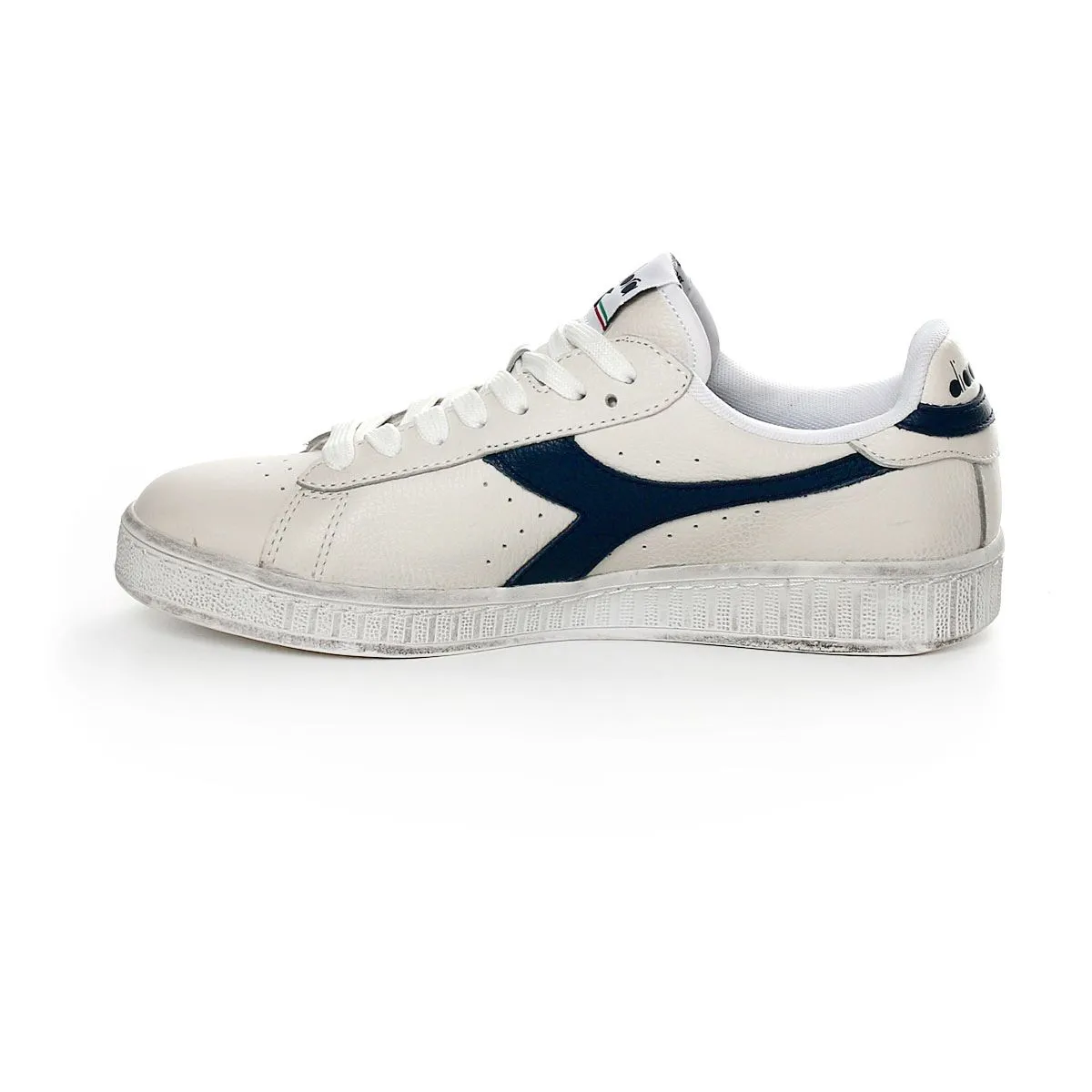 Diadora Game L Low Waxed White Blue