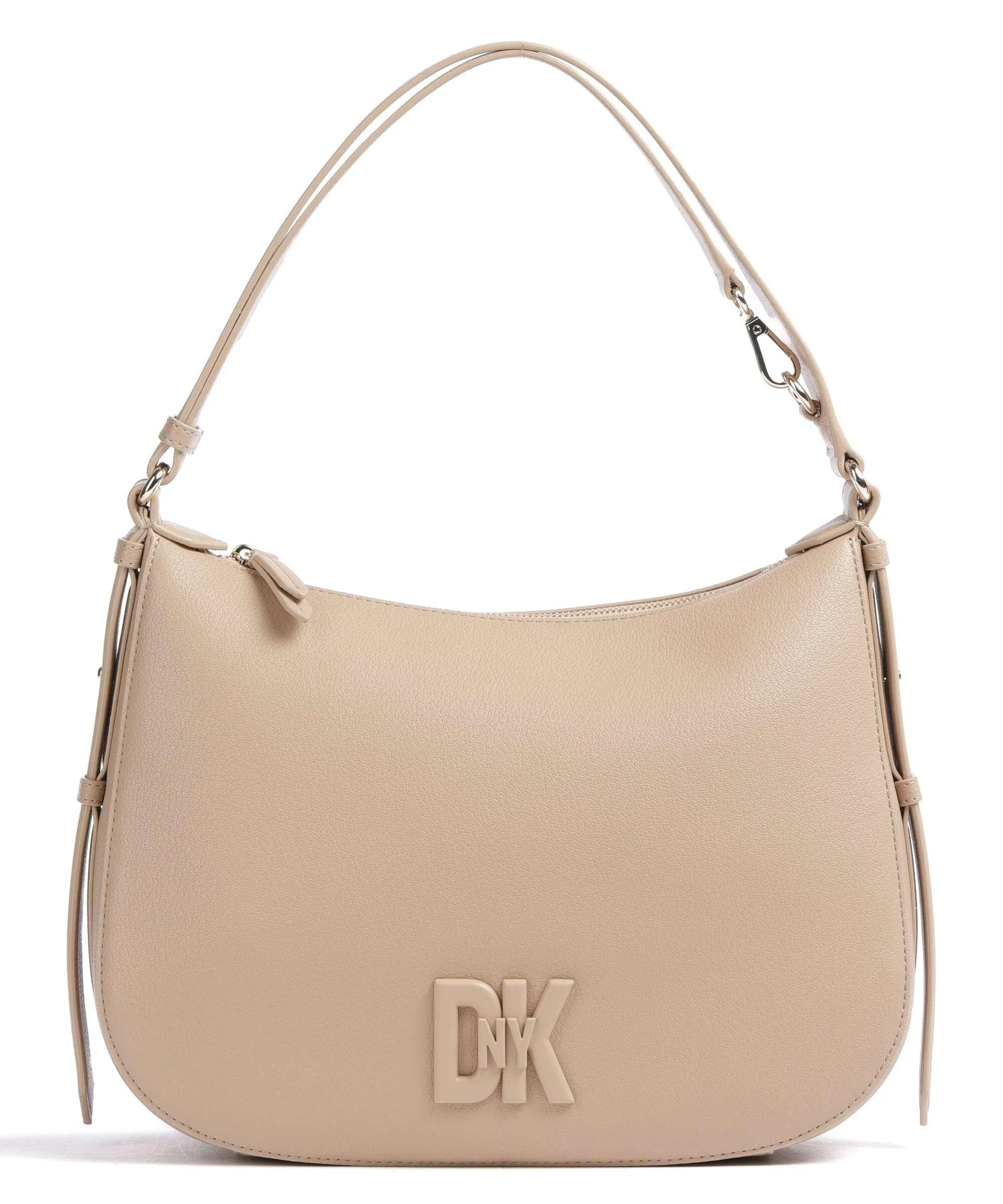 DKNY Milano Seventh Avenue Borsa hobo pelle di vacchetta grana beige  