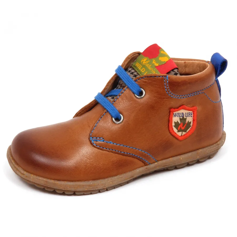 E3758 sneaker bimbo marrone NATURINO scarpe nappa shoe baby kid boy