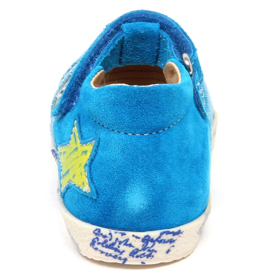 E8602 sandalo bimbo light blu FALCOTTO scarpe suede/canvas shoe kid boy
