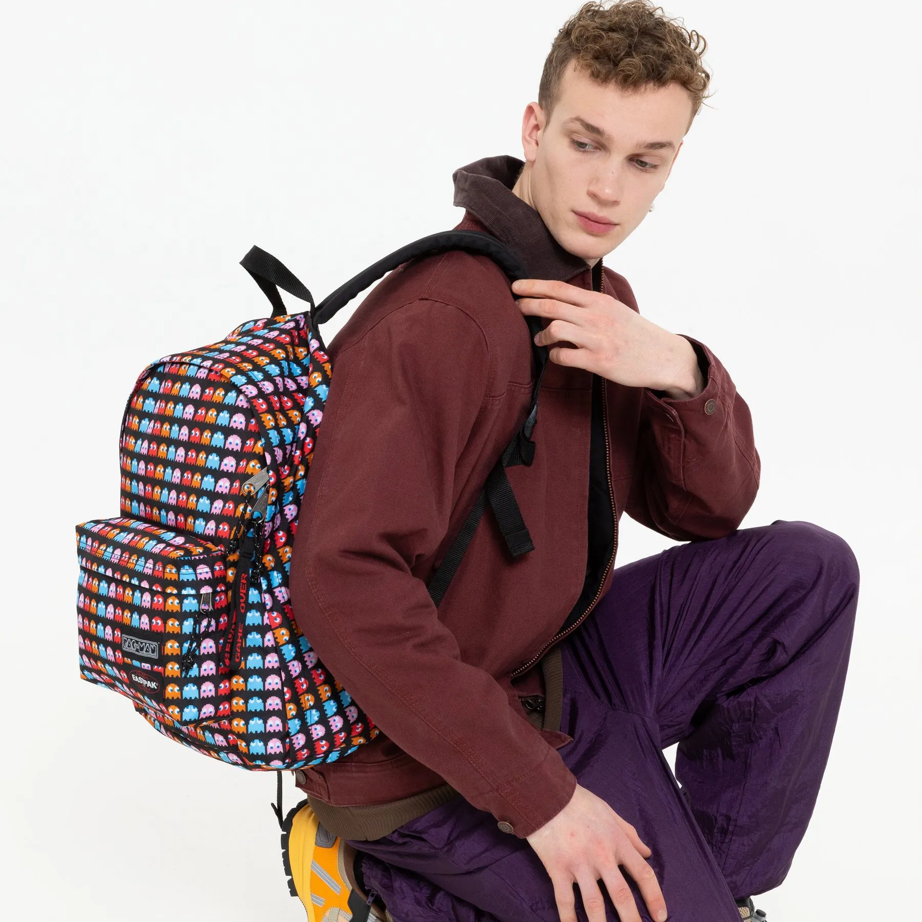 Eastpak Zaino per la scuola e tempo libero Out Of Office Pacman Ghosts EK000767X14 40x30x18cm 24litri