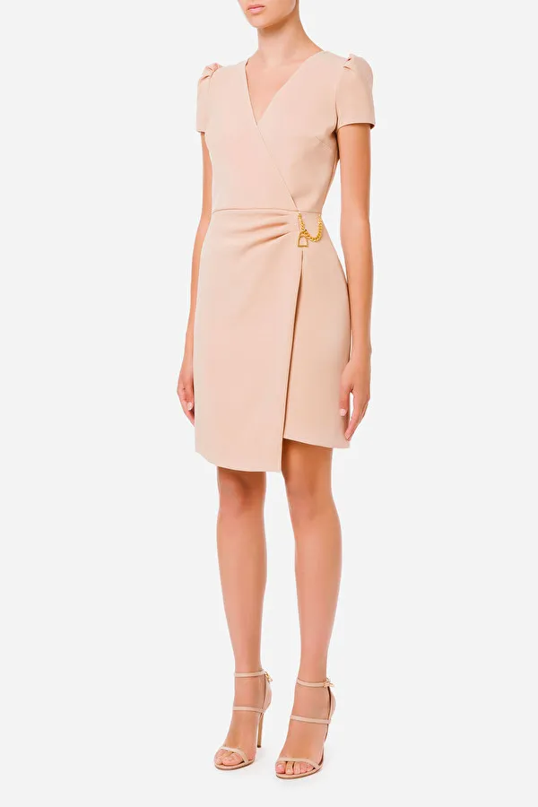ELISABETTA FRANCHI Mini abito in tweed stampa check