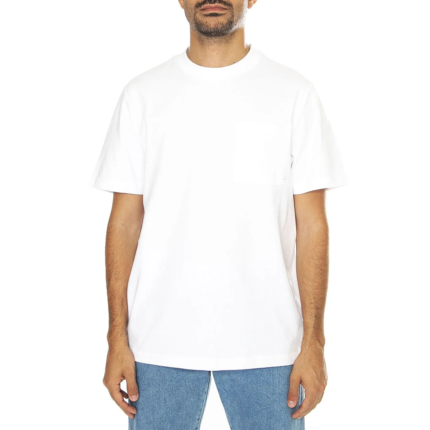 Farah Stacy Pocket SS Tee White - Maglietta Girocollo Uomo Bianca    