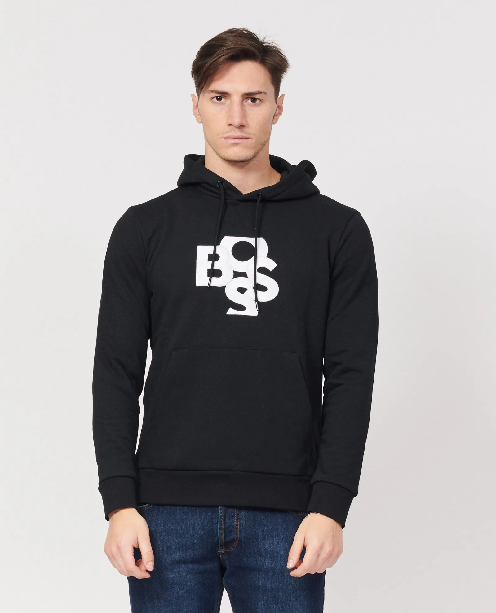 Felpa Boss con cappuccio e logo boss
