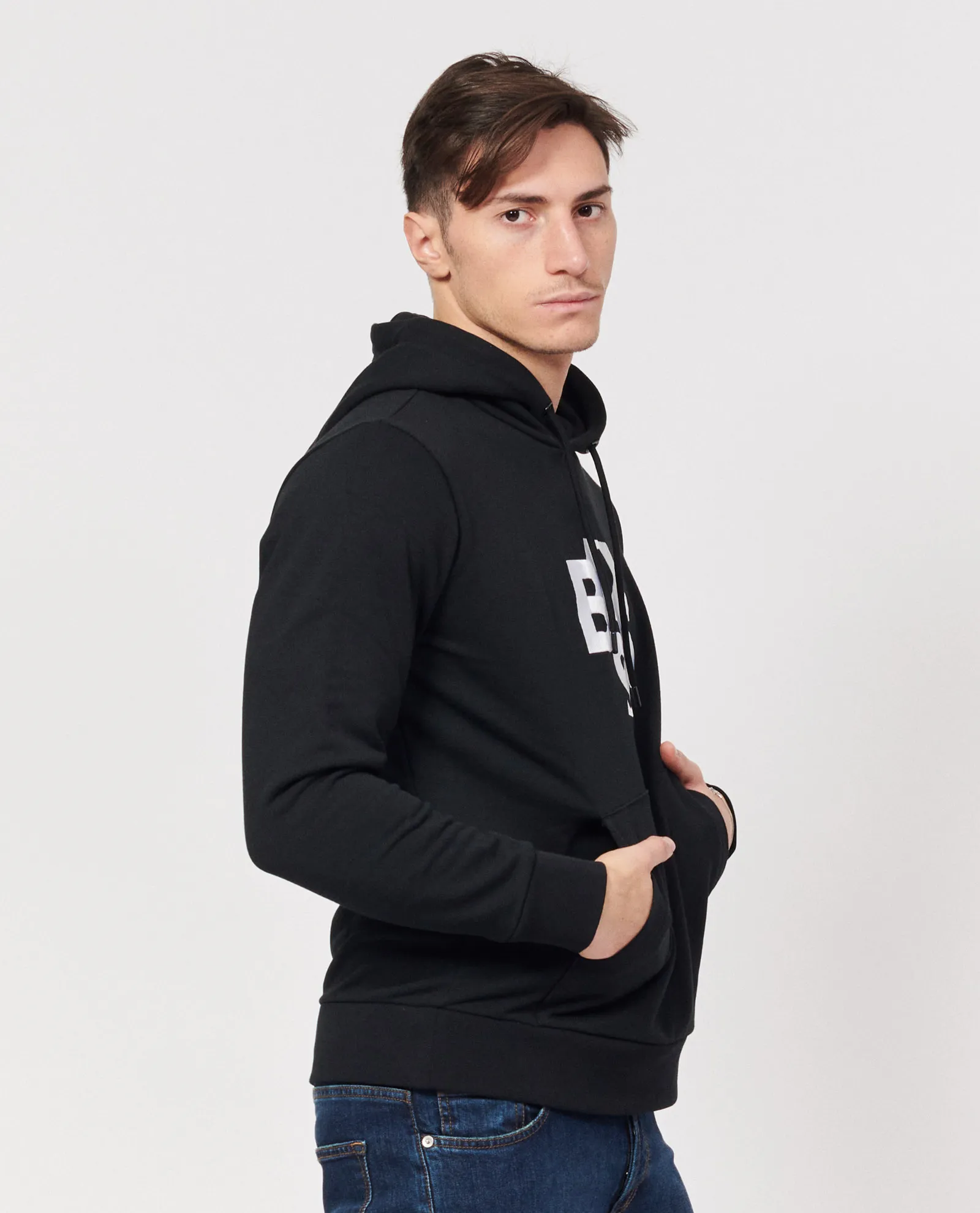 Felpa Boss con cappuccio e logo boss