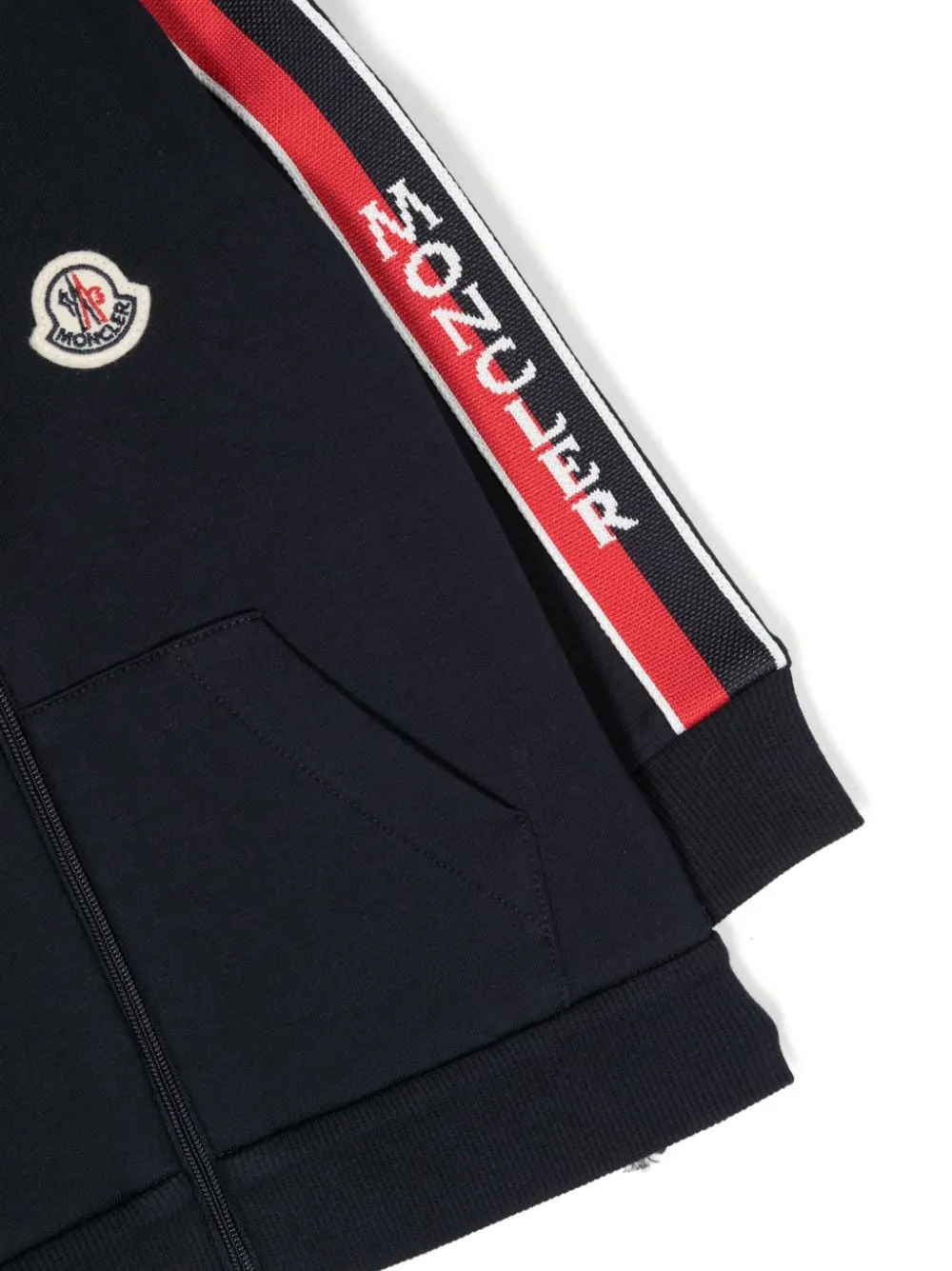 Felpa con cappuccio tricolore