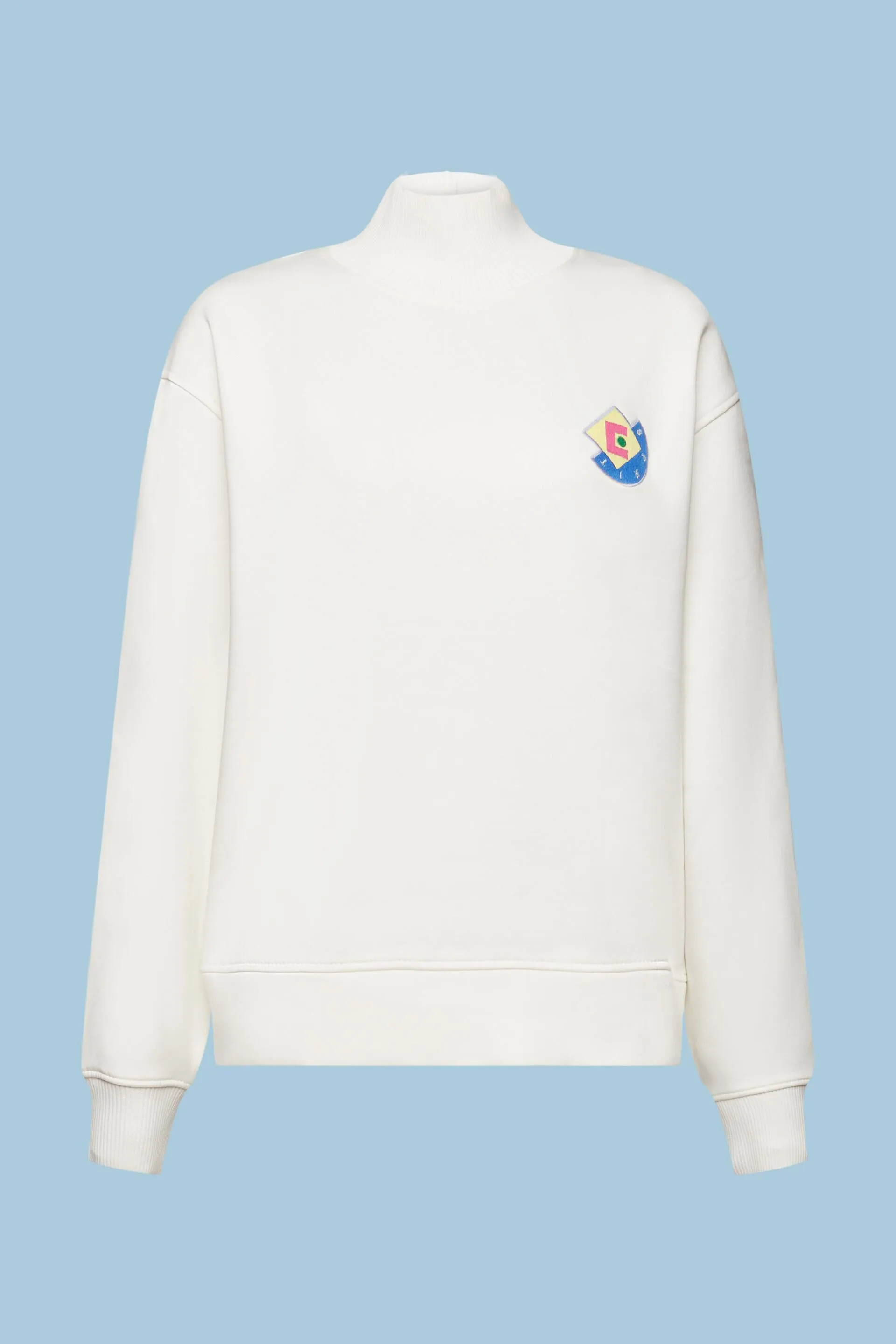 Felpa con logo e collo a lupetto