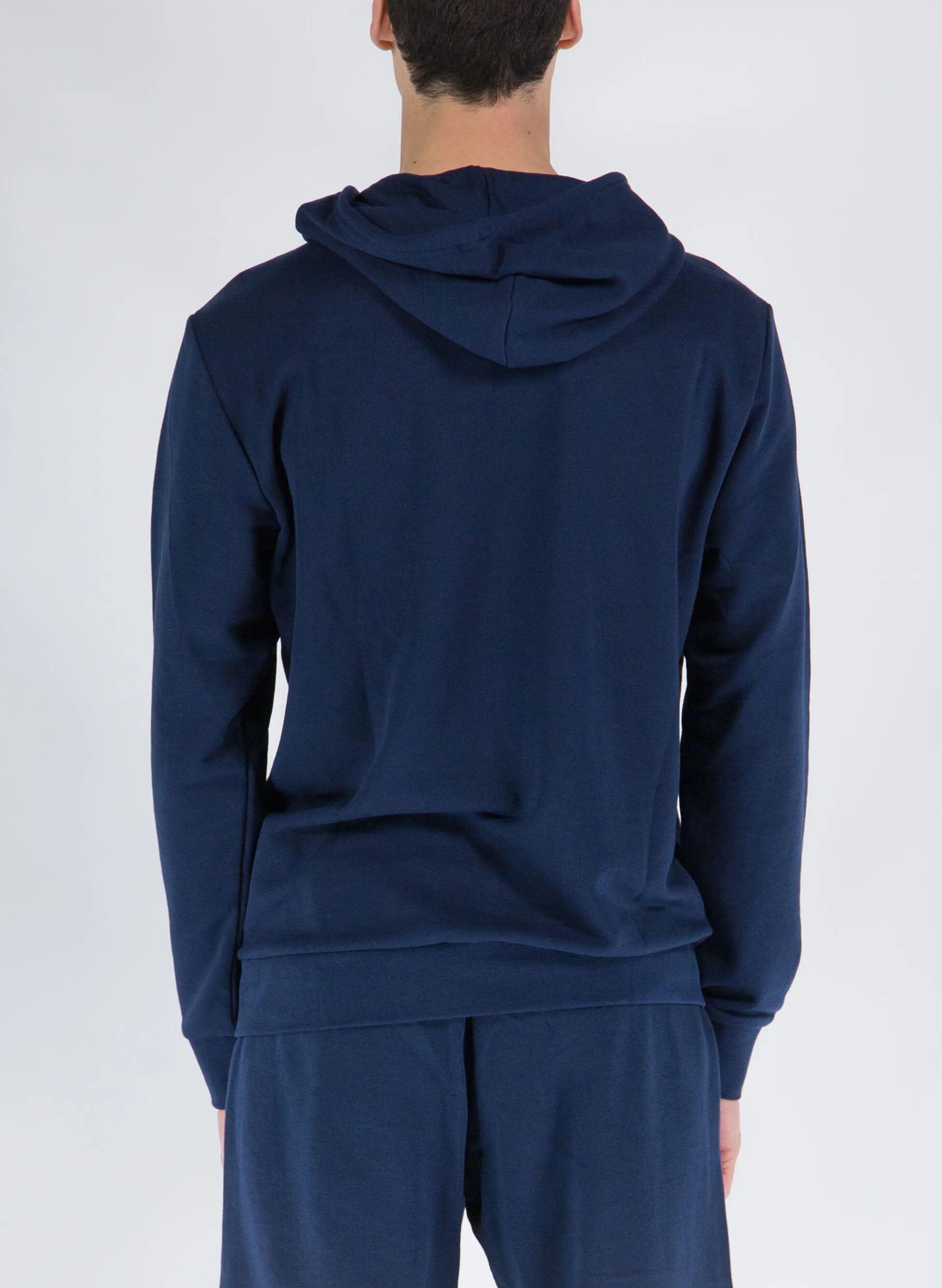 felpa graphic logo full zip con cappuccio