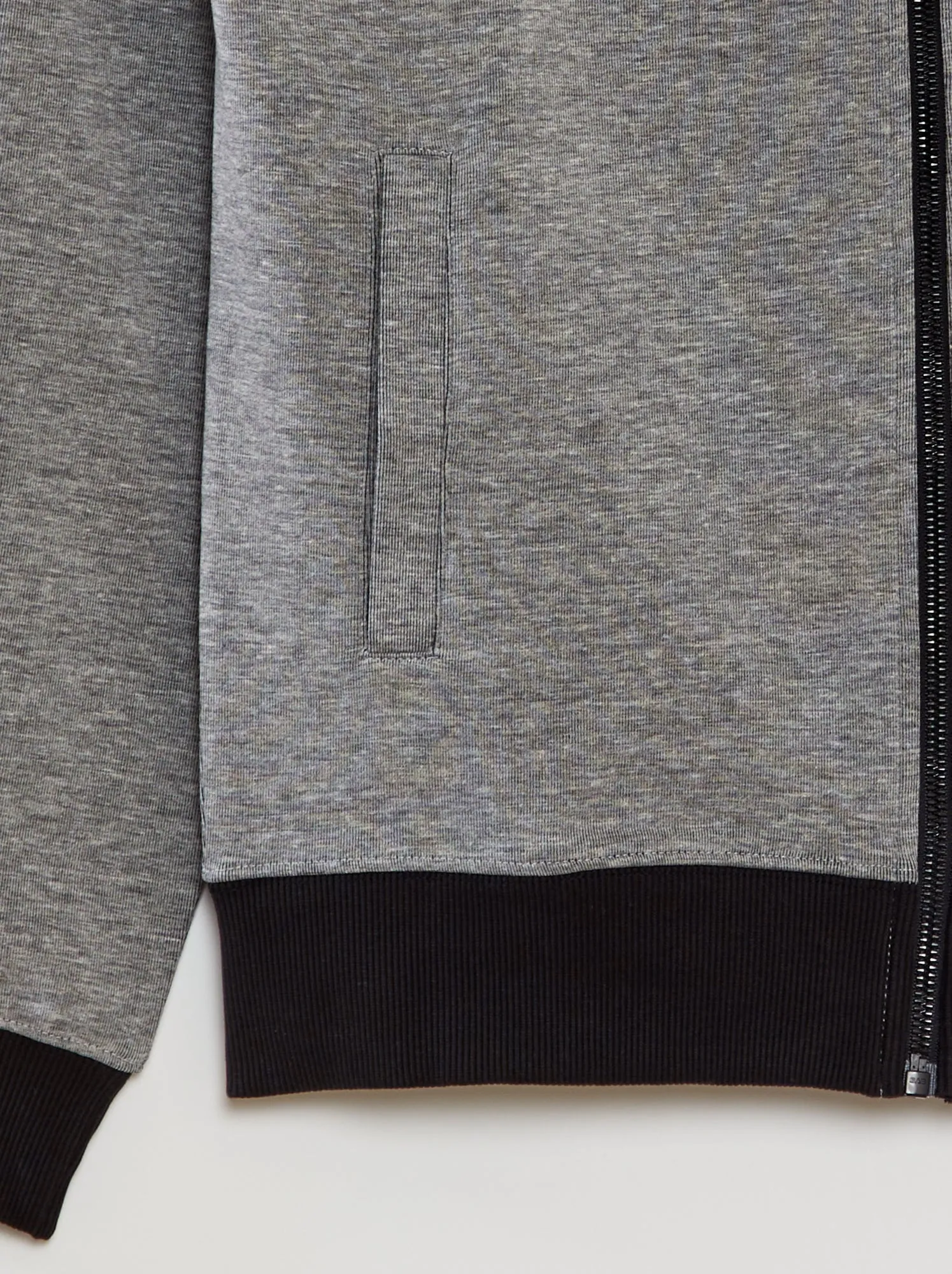 Felpa in interlock con nastrino a contrasto - GRIGIO