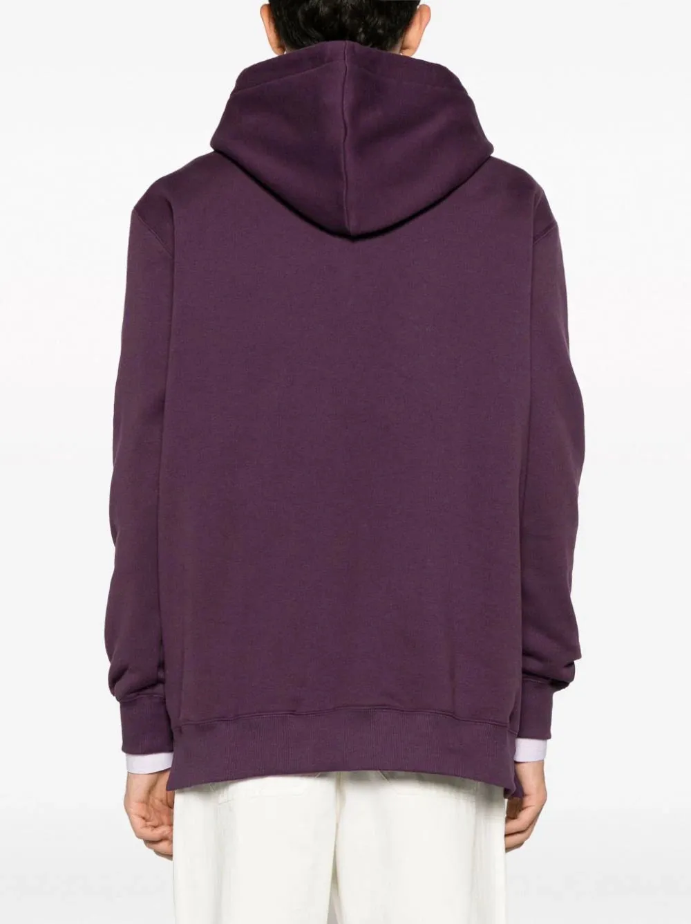 Felpa oversize con cappuccio e con logo ricamato
