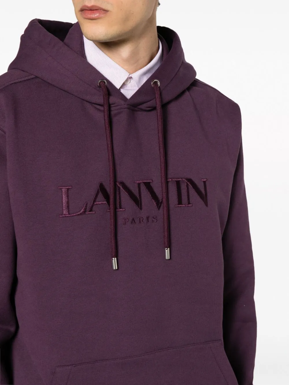 Felpa oversize con cappuccio e con logo ricamato