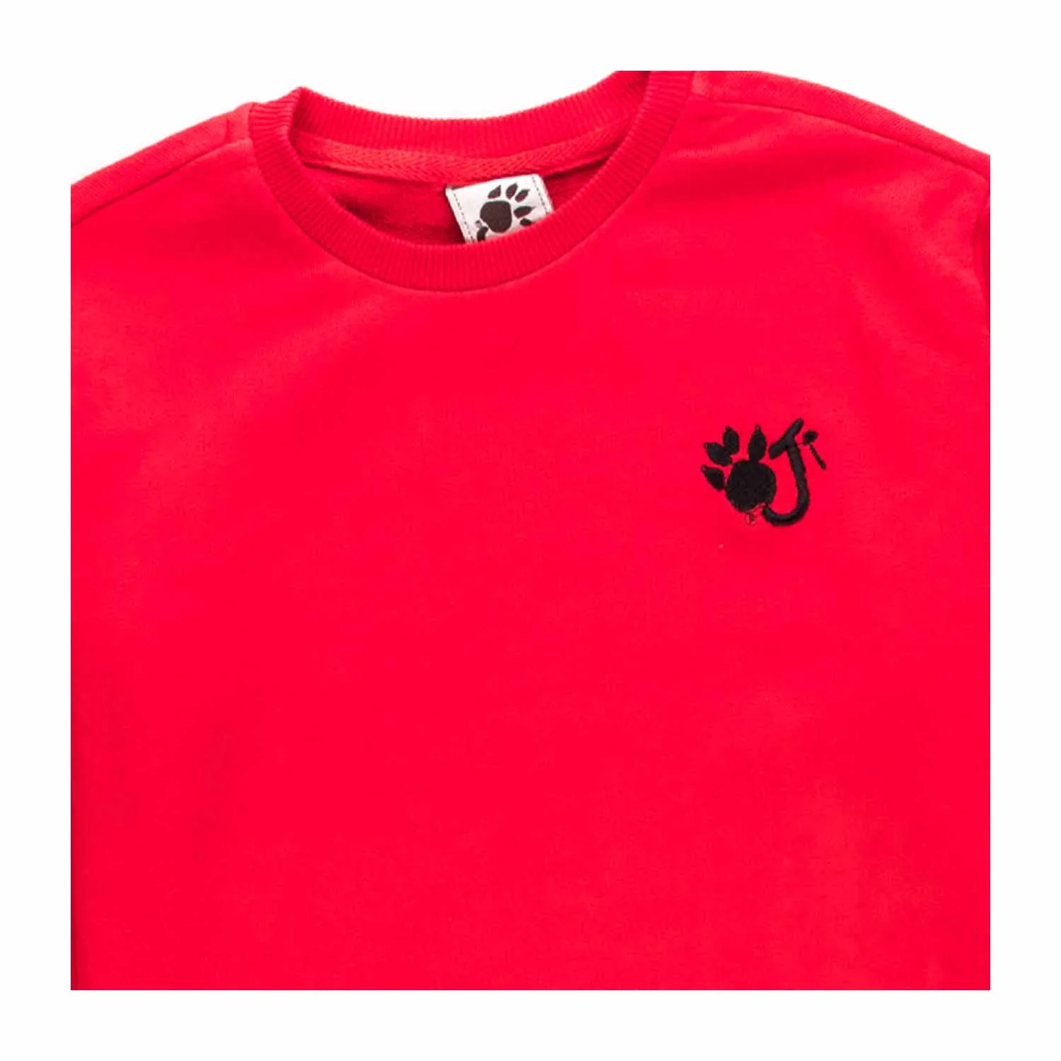 Felpa Rossa Con Logo Bambino Teen