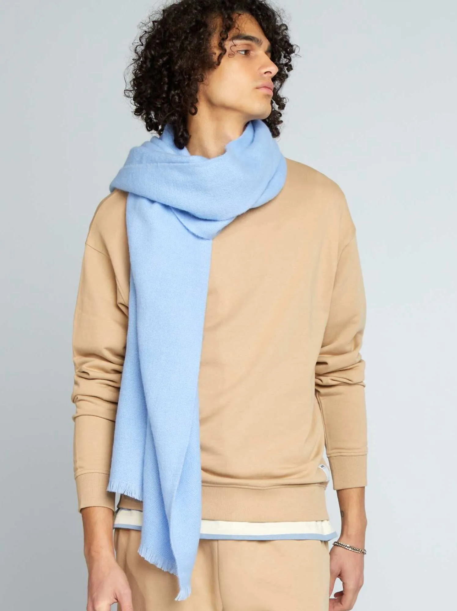 Felpa scollo tondo con dettaglio - BEIGE