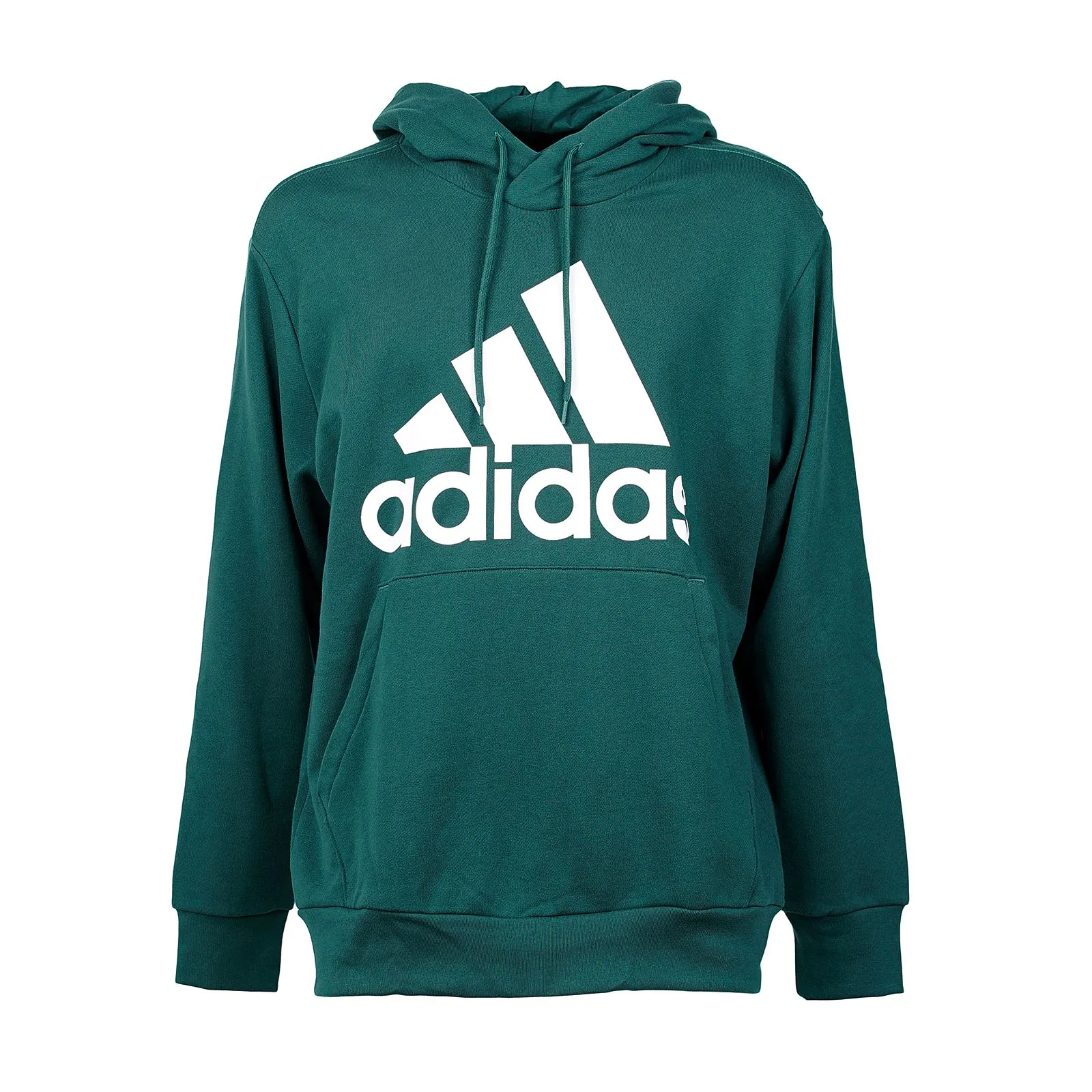 Felpa verde sportiva con maxi logo, cappuccio e tasca