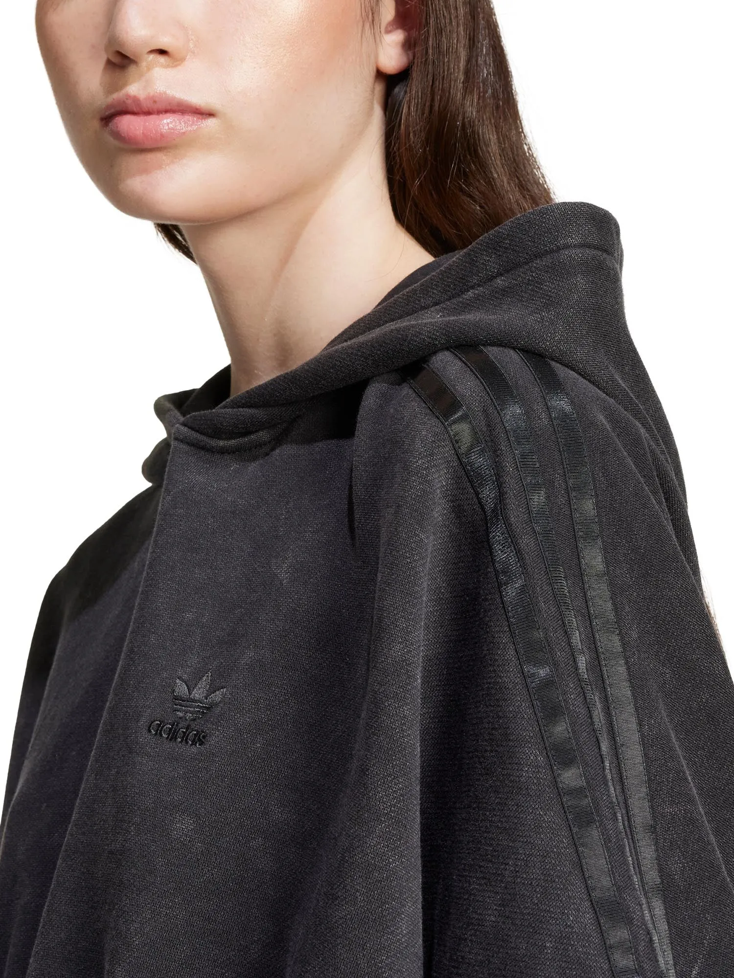 Felpa Washed-Out Crop Oversized Zip