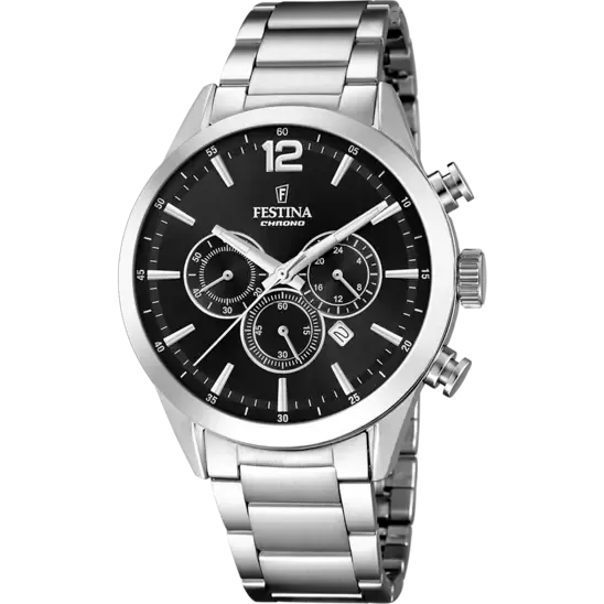 Festina | OROLOGIO FESTINA TIMELESS CHRONOGRAPH F20343/8 NERO CINTURINO IN ACCIAIO, UOMO