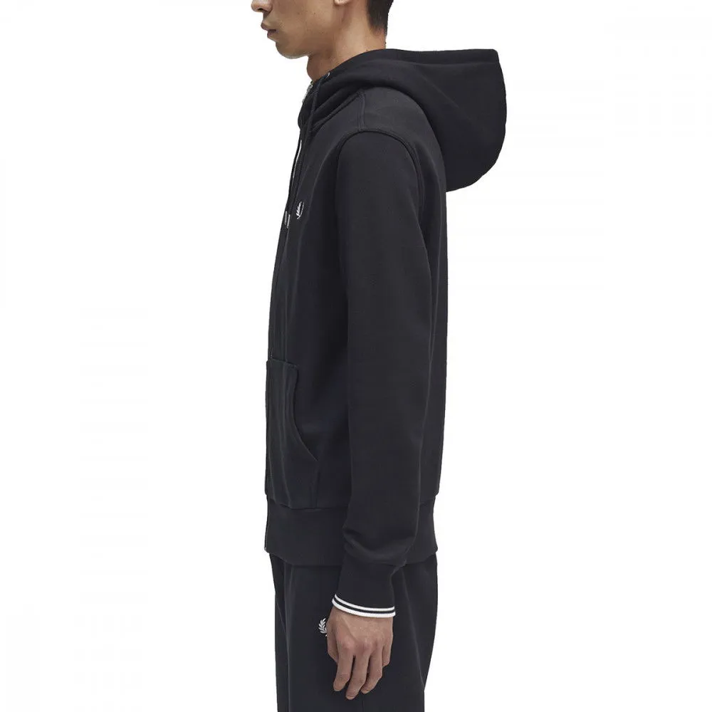 FRED PERRY FELPA FULL ZIP CON CAPPUCCIO LOGO