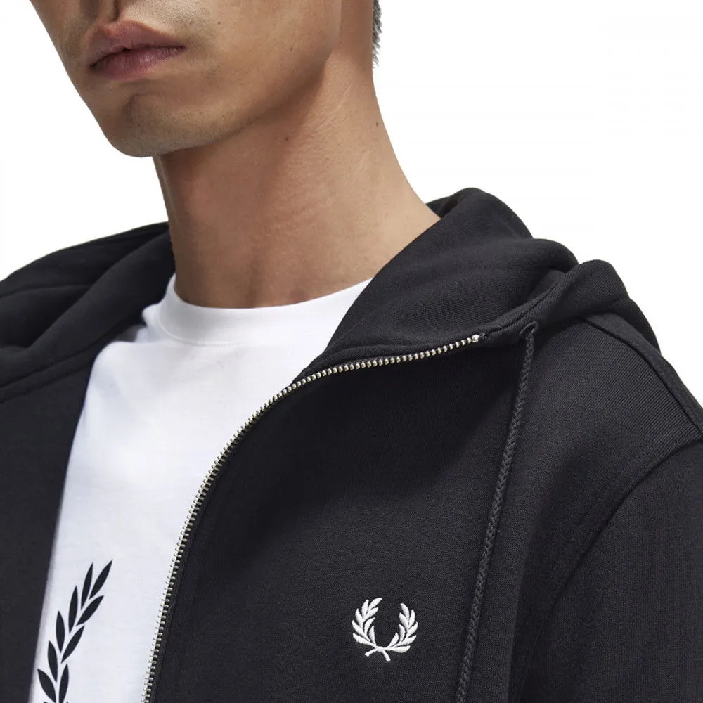 FRED PERRY FELPA FULL ZIP CON CAPPUCCIO LOGO