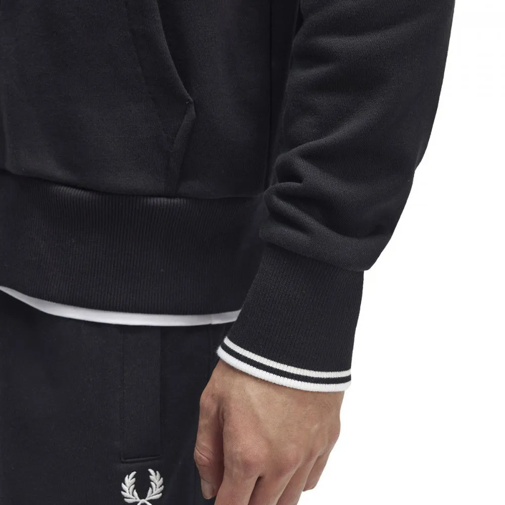 FRED PERRY FELPA FULL ZIP CON CAPPUCCIO LOGO