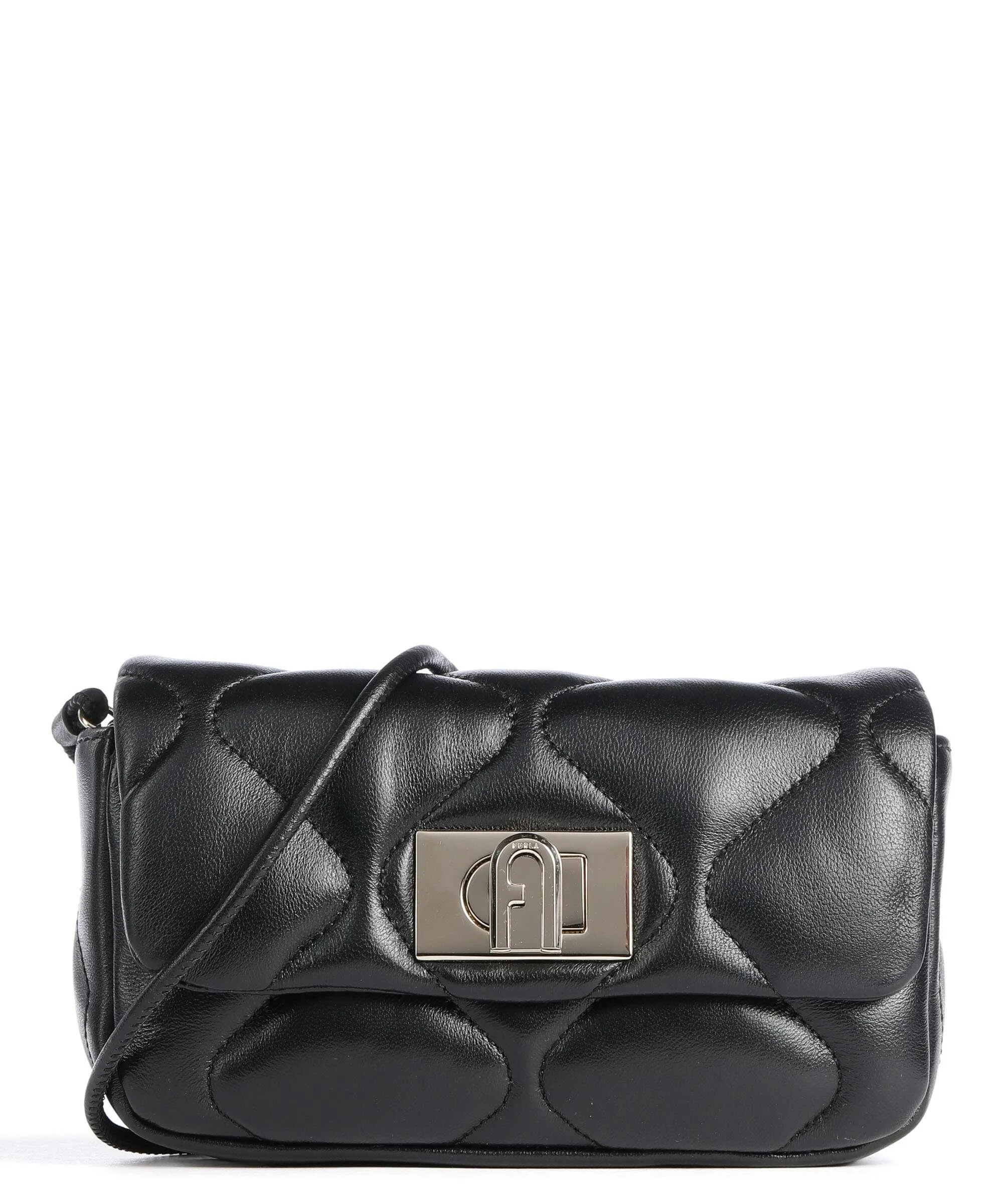  Furla 1927 Mini Borsa a tracolla pelle a grana fine nero  