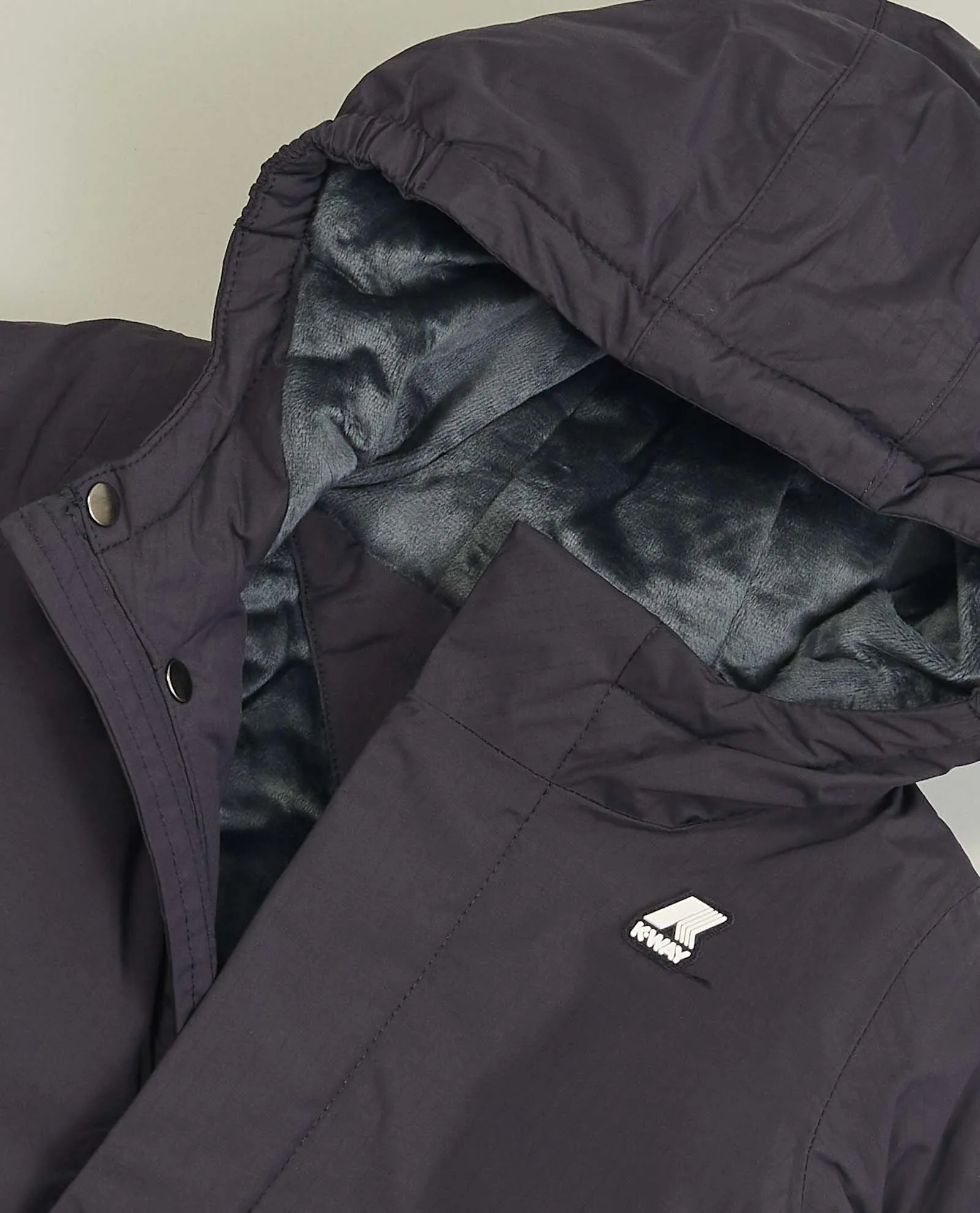 Giacca bambini K-way Jack con cappuccio e logo