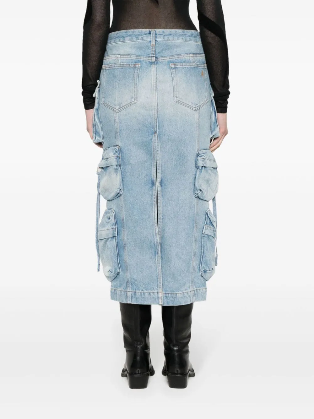 Gonna denim in blu- donna