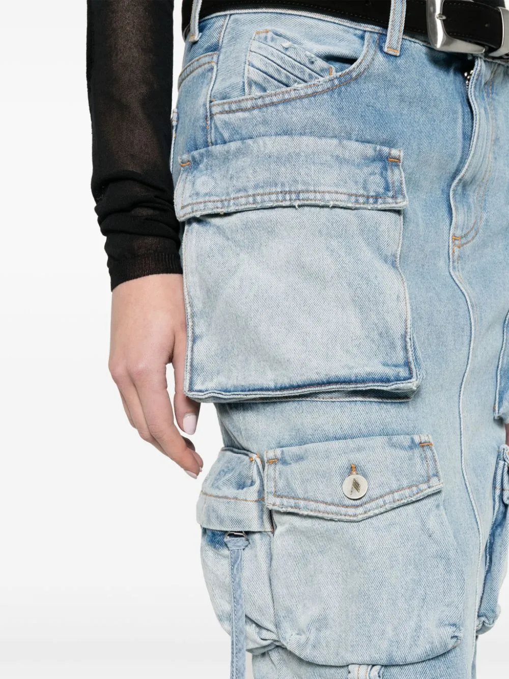 Gonna denim in blu- donna