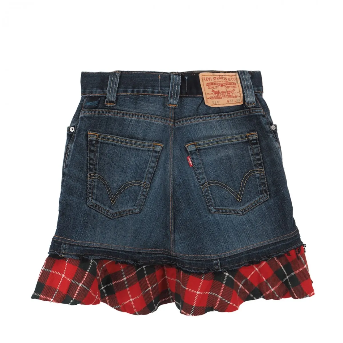 Gonna In Denim Chelsy Tartan