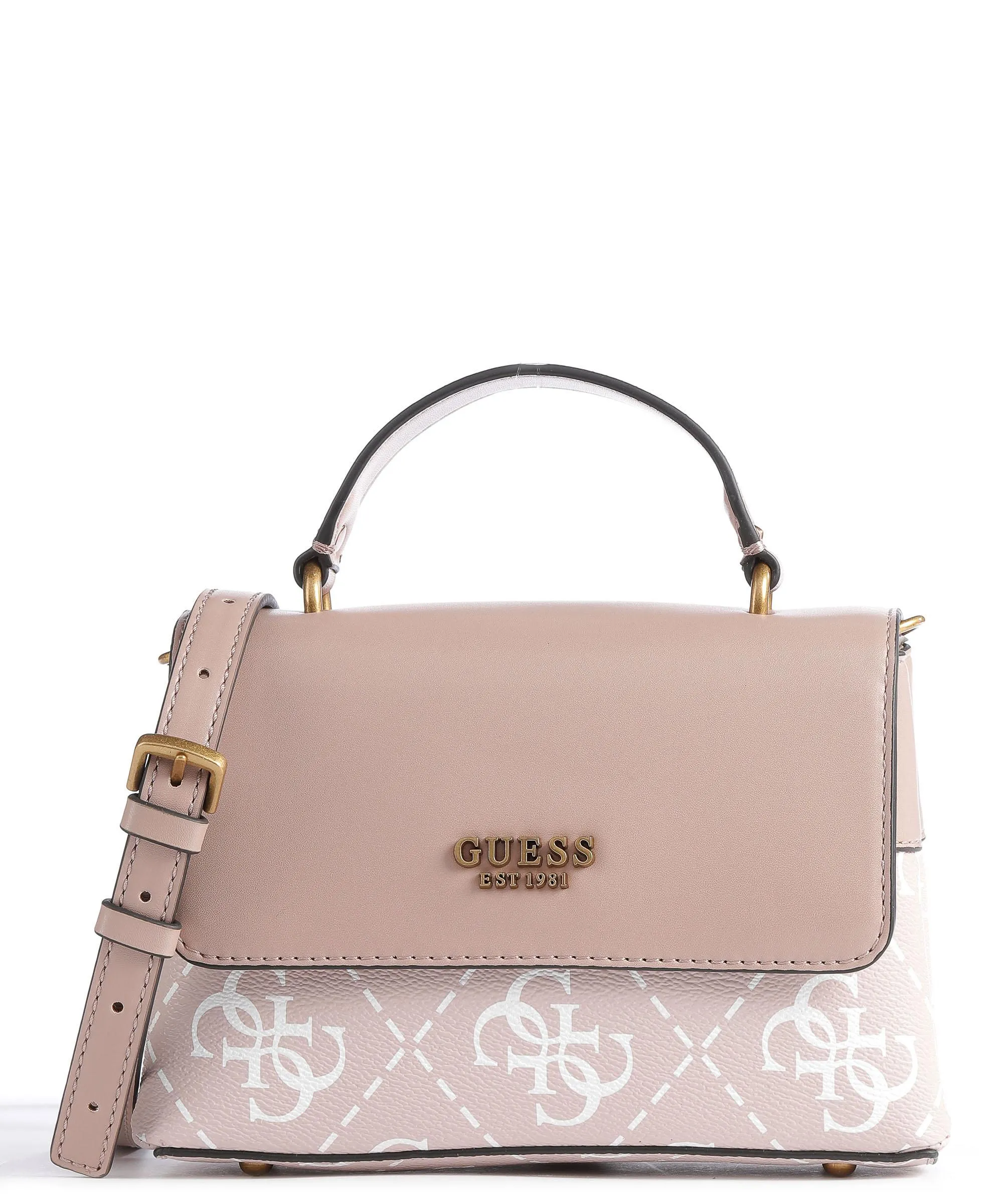  Guess Berta Borsa a mano pelle sintetica rosa antico  