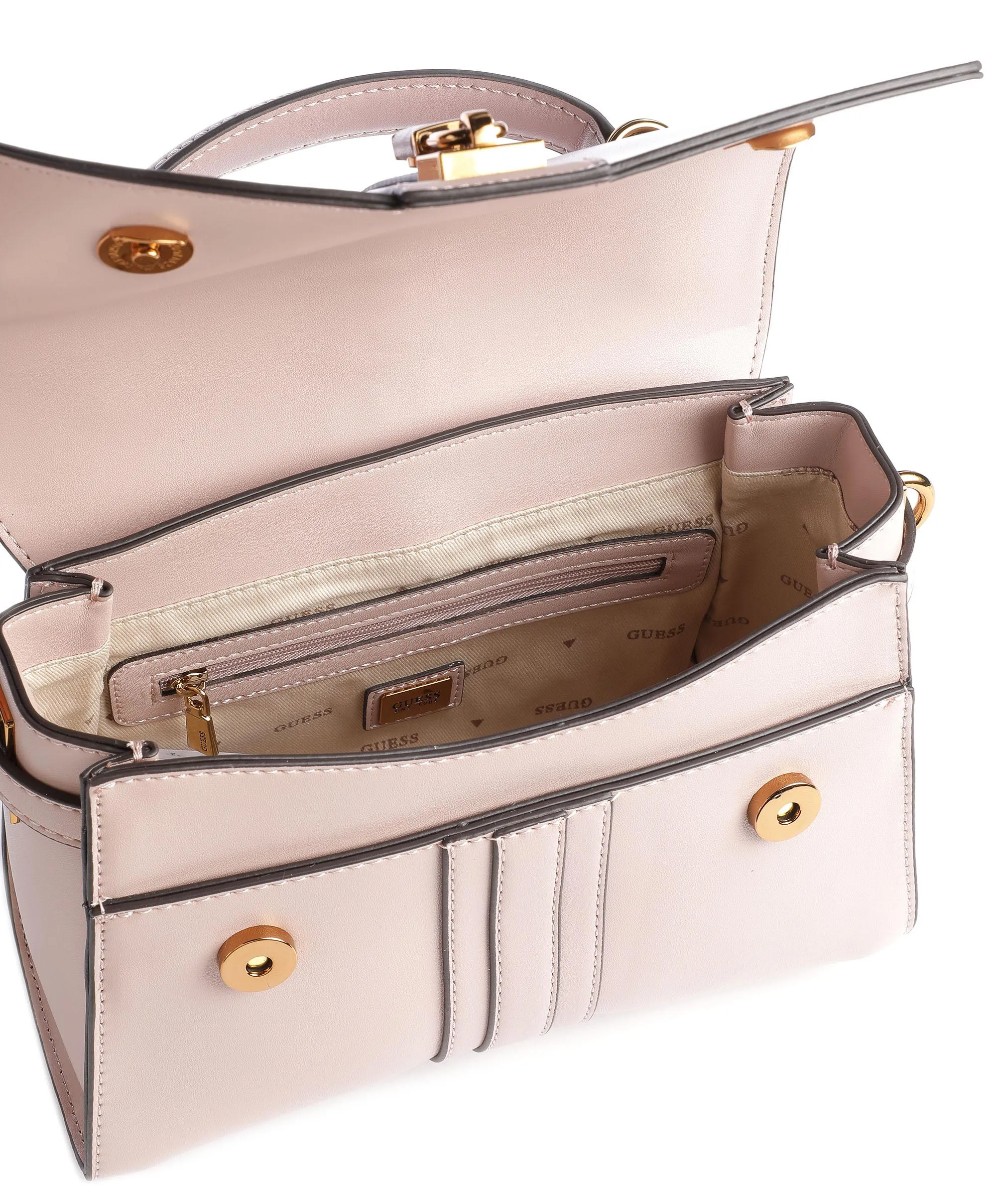  Guess Ginevra Borsa a mano pelle sintetica rosa antico  