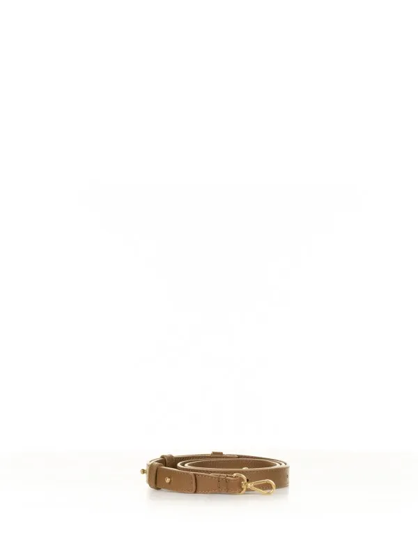 H-Bag shoulder bag in grained leather and raffia