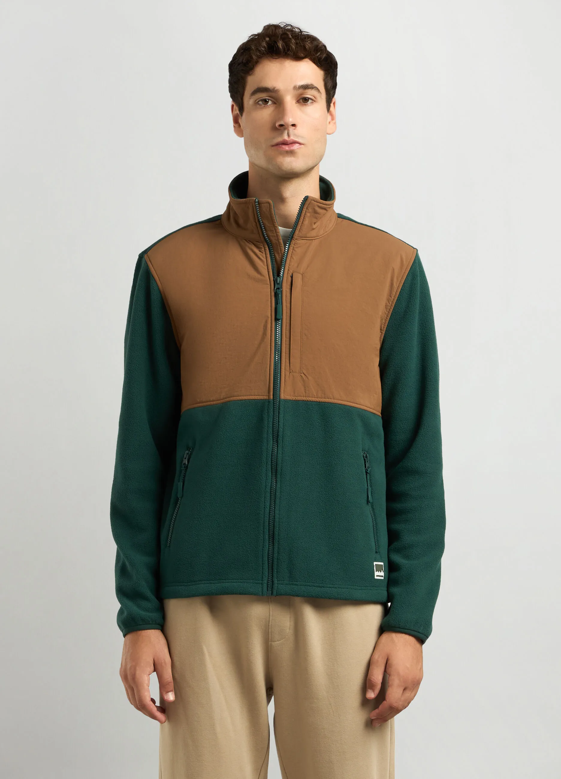 HOLISTIC  Felpa in pile full zip uomo