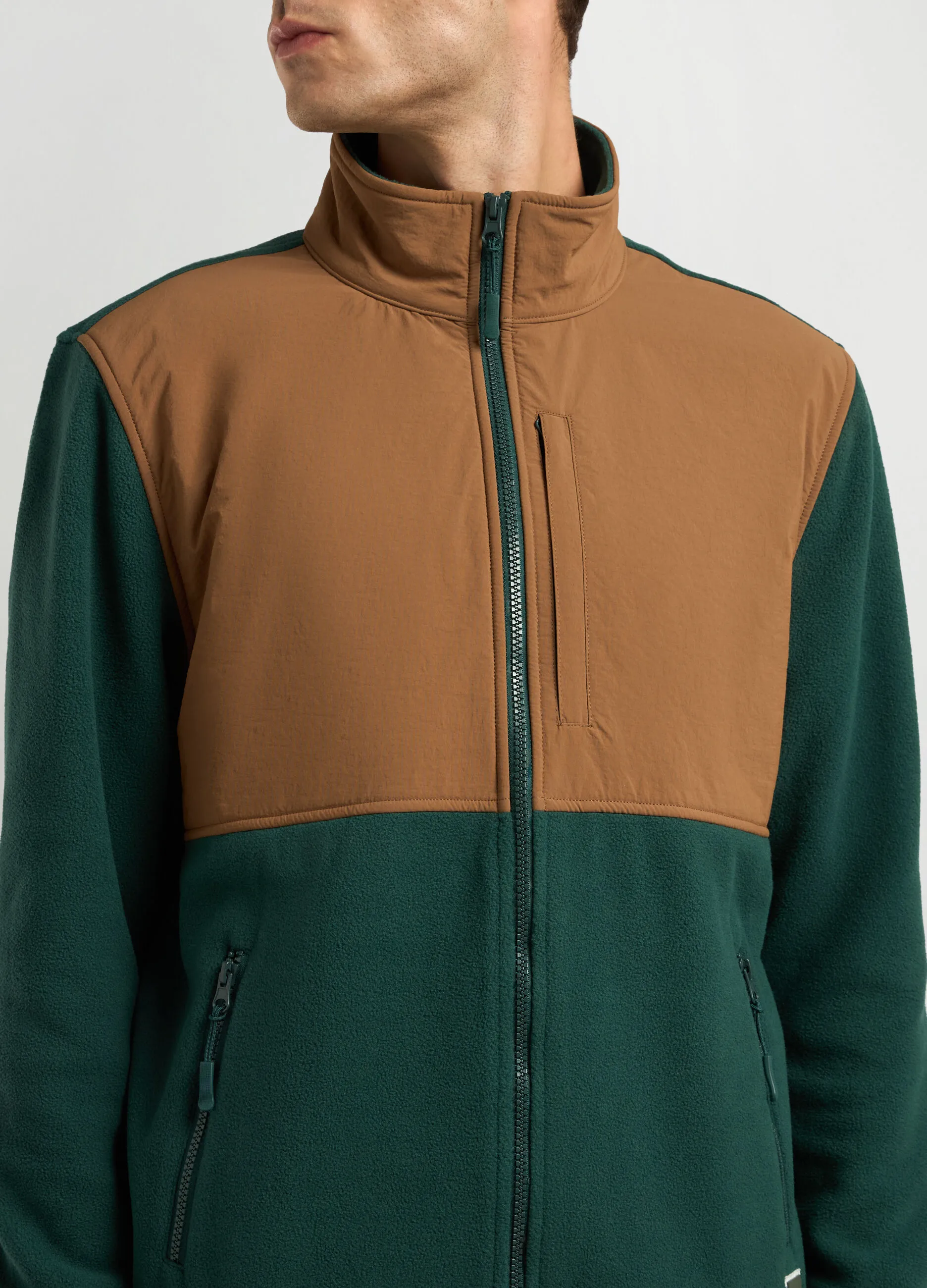 HOLISTIC  Felpa in pile full zip uomo