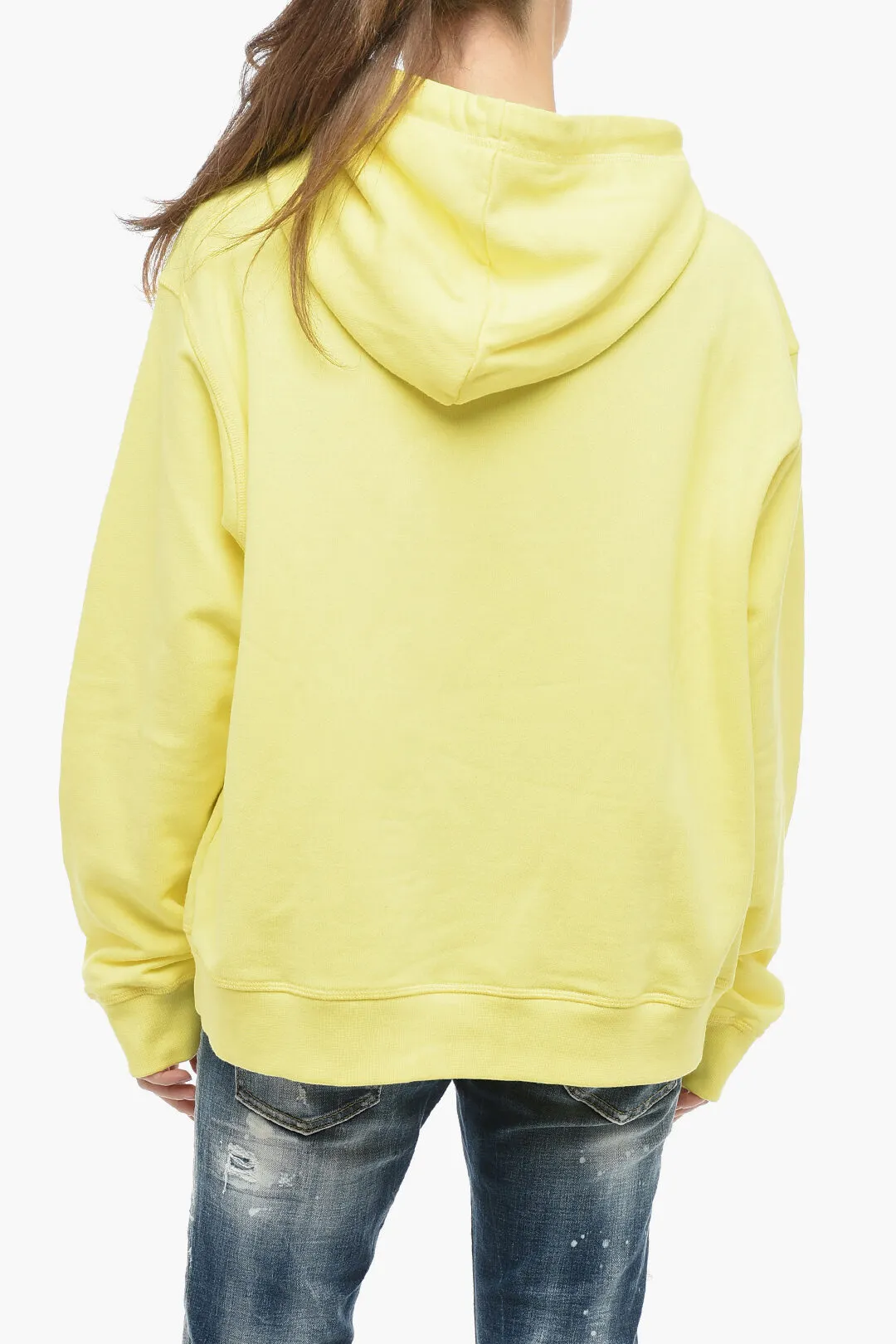 HONEY Felpa Hoodie Stampata in Cotone