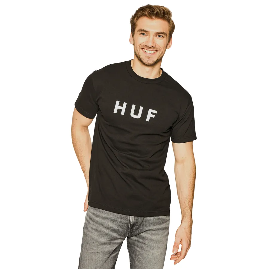 HUF maglietta manica corta da uomo  OG LOGO TS00508 nero