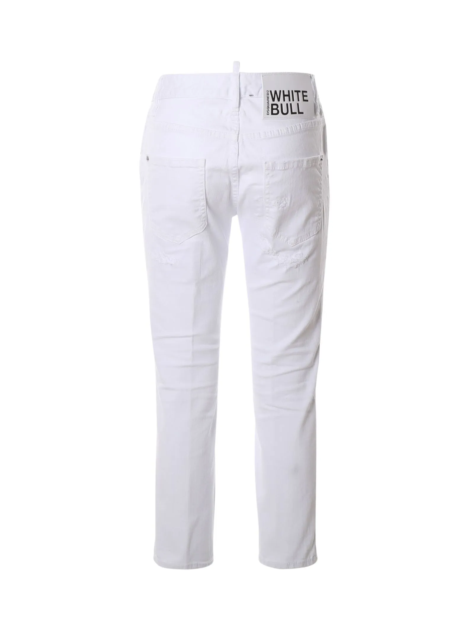 Jeans effetto vissuto design crop