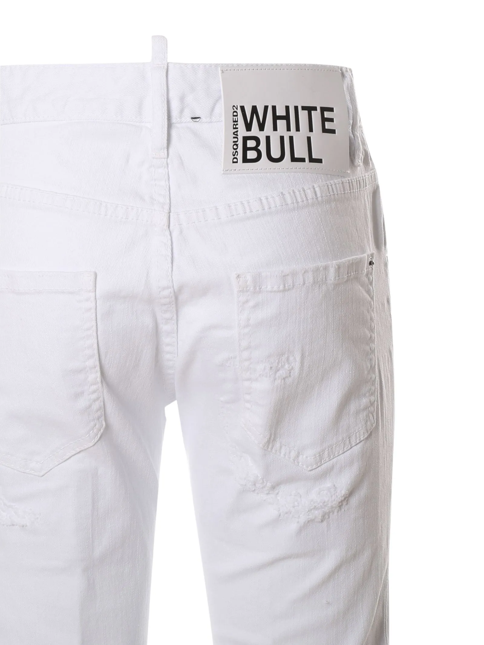Jeans effetto vissuto design crop