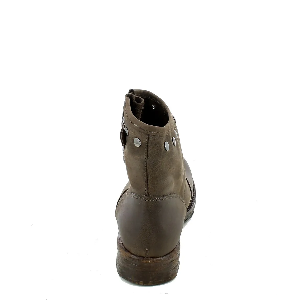 L'Angolo  Biker in Nabuk Marrone con Borchie 