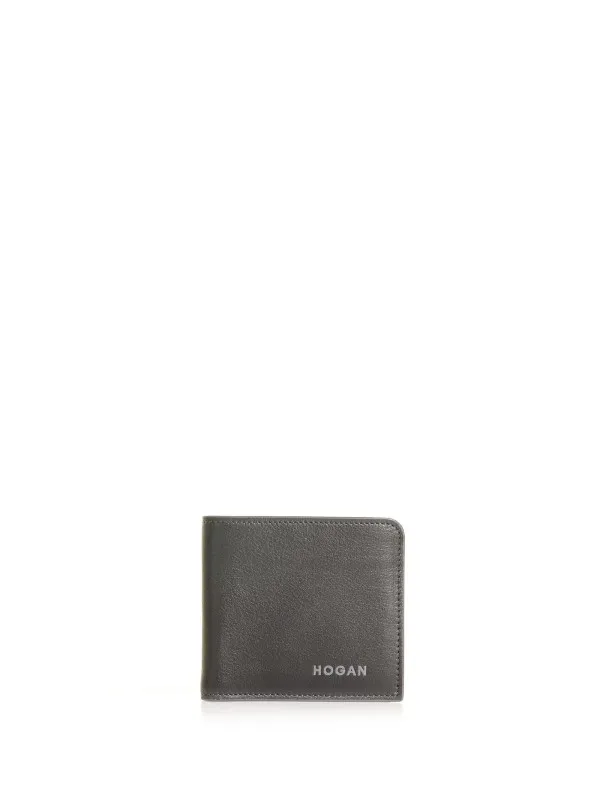Leather wallet with logo
