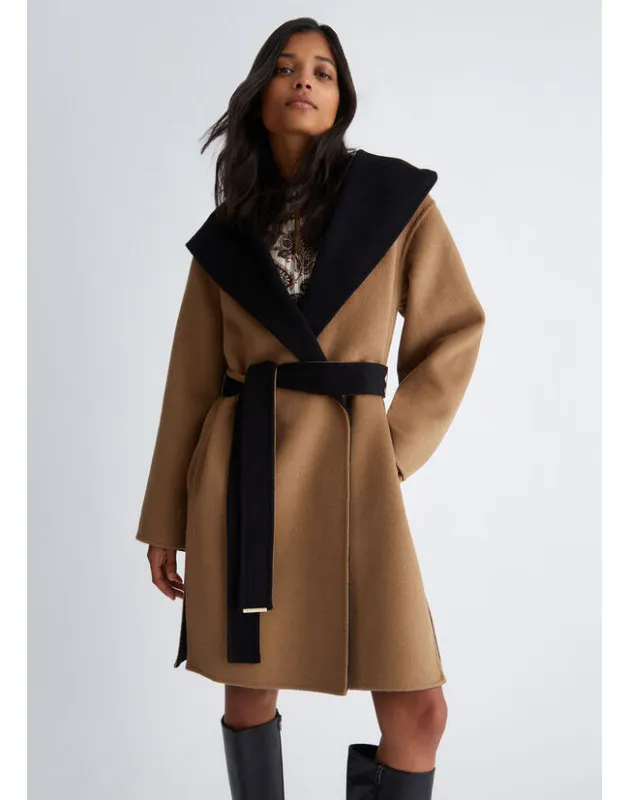 LIU JO - Cappotto reversibile in misto lana