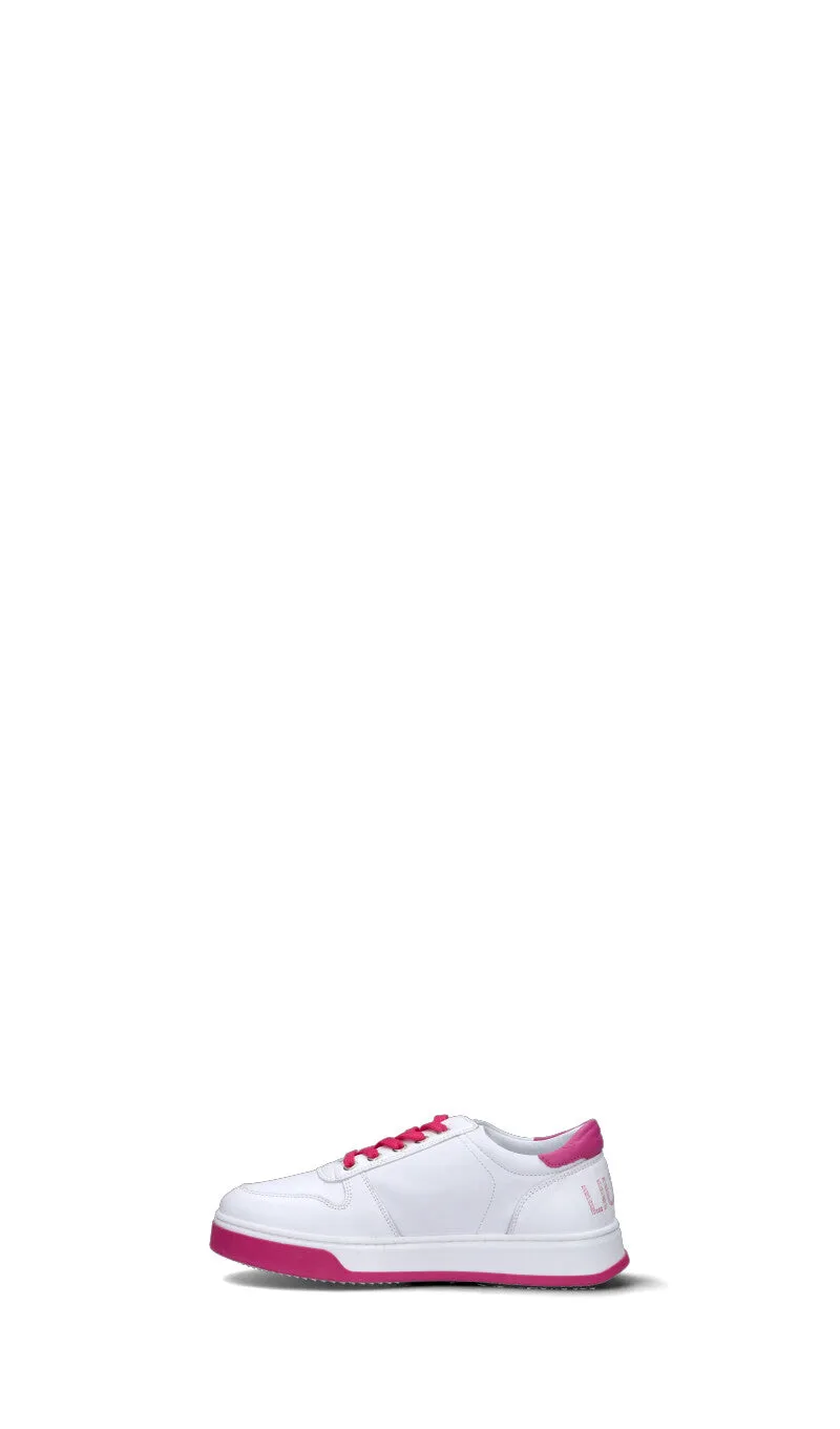 LIU JO Sneaker bimba bianca/fucsia in pelle