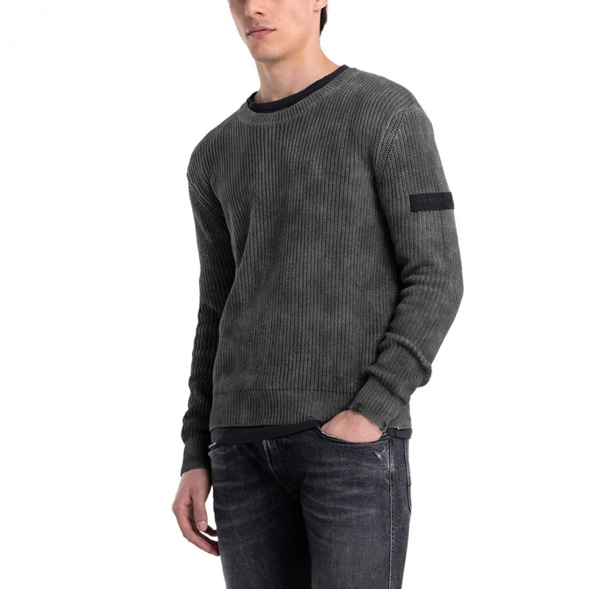 Maglia In Cotone Effetto Used