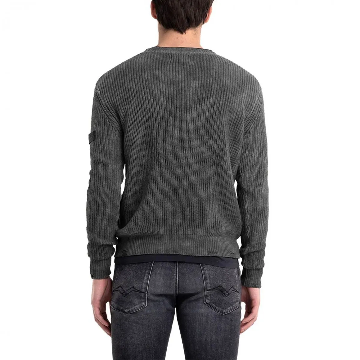 Maglia In Cotone Effetto Used