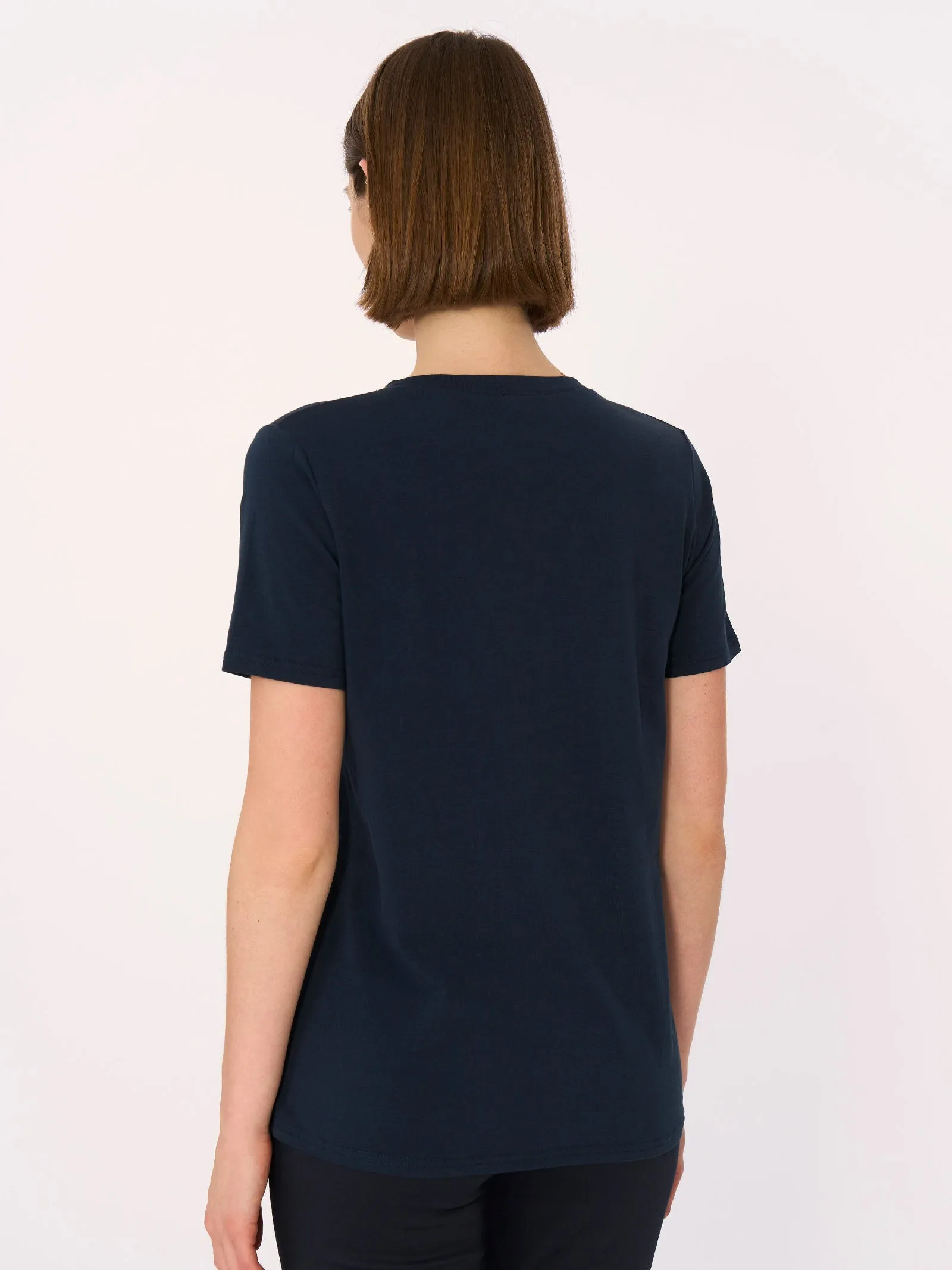Maglietta con Scollo a V in Ultralight - Nero