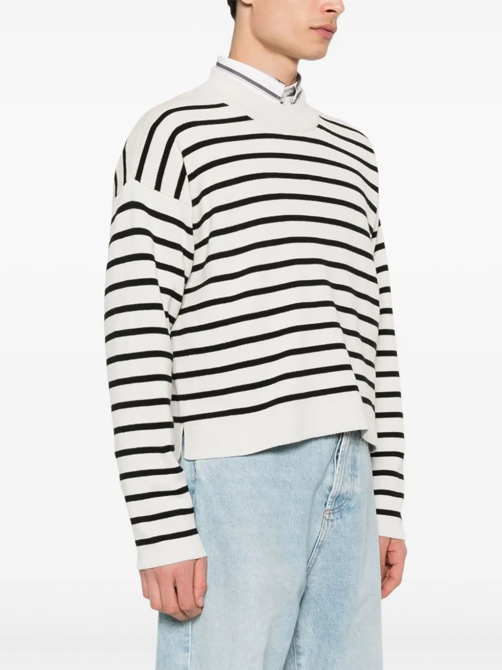 Maglione a righe in bianco e nero - unisex