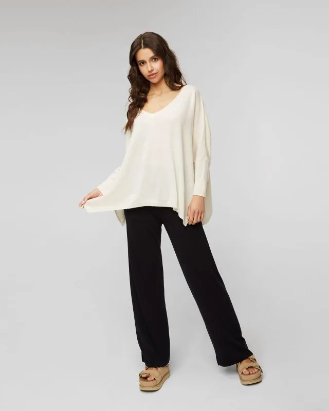 Maglione bianco in cashmere da donna Kujten Minie