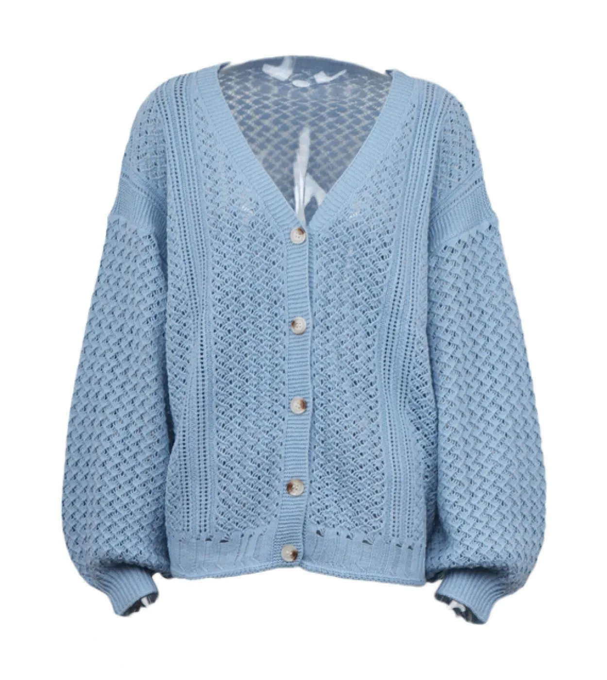 Maglione cardigan lavorato a maglia da donna Tetyseysh 2022 Maglione oversize nuovo autunno Scava fuori maglioni con bottoni in