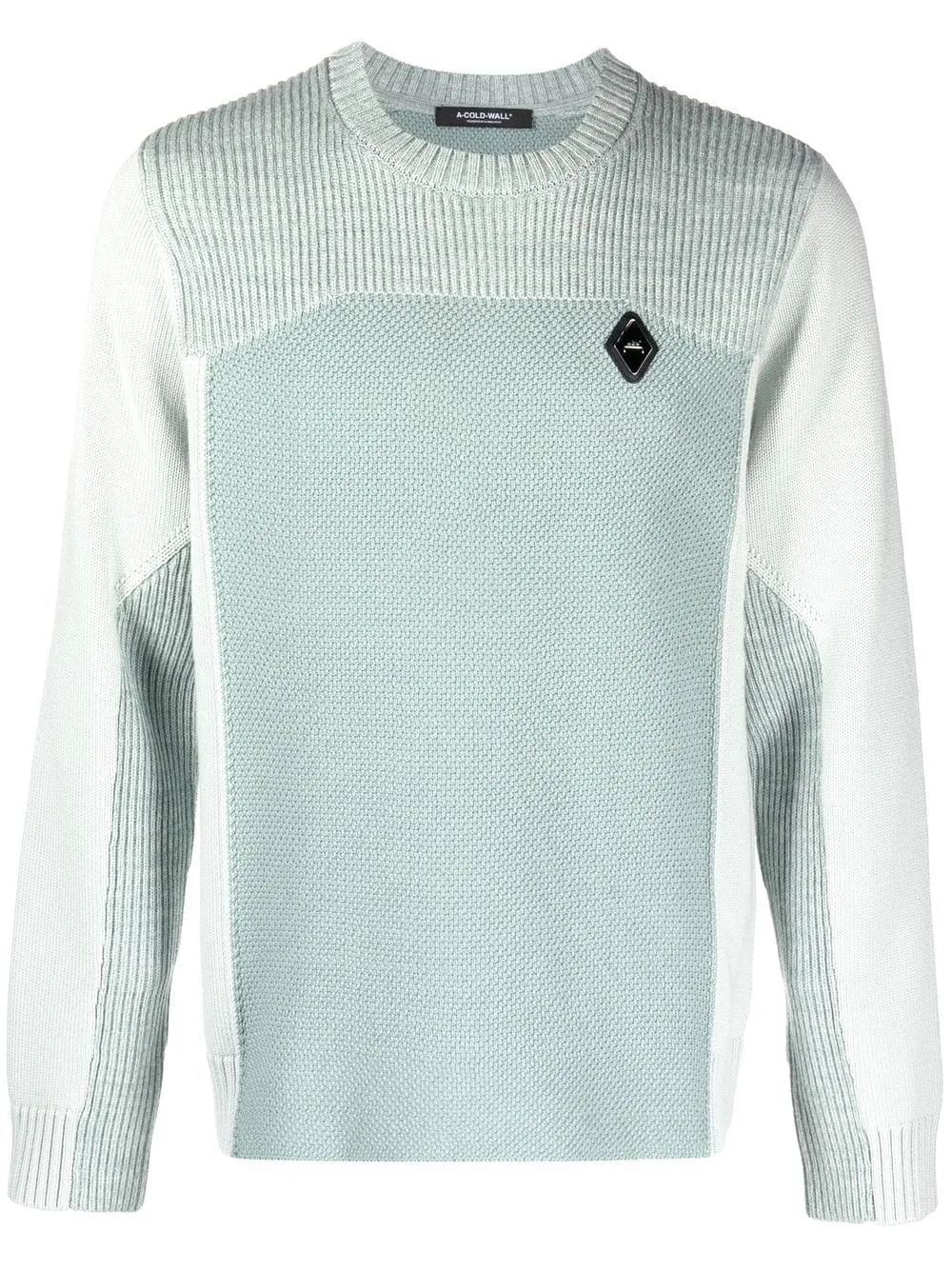 Maglione con design color-block in blu - uomo